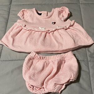 Tommy Hilfiger Pink Striped Baby Dress